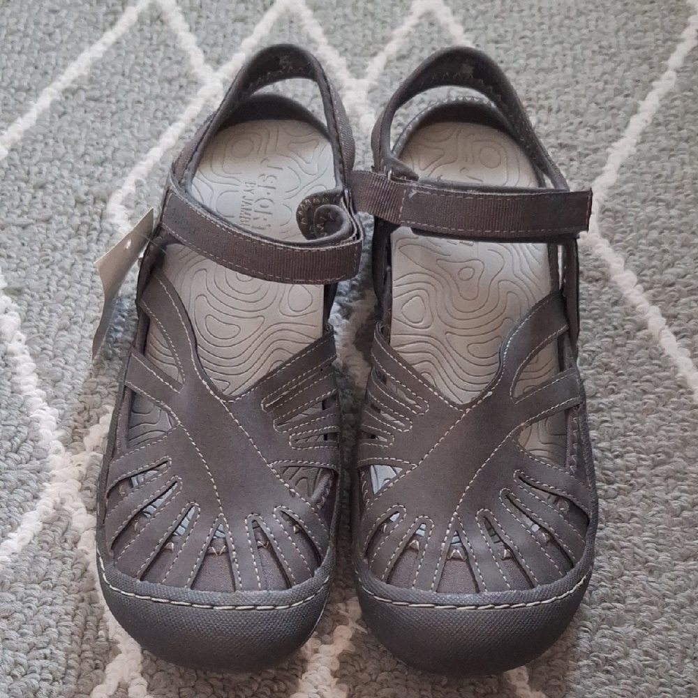 Women's Gray Sandals 9